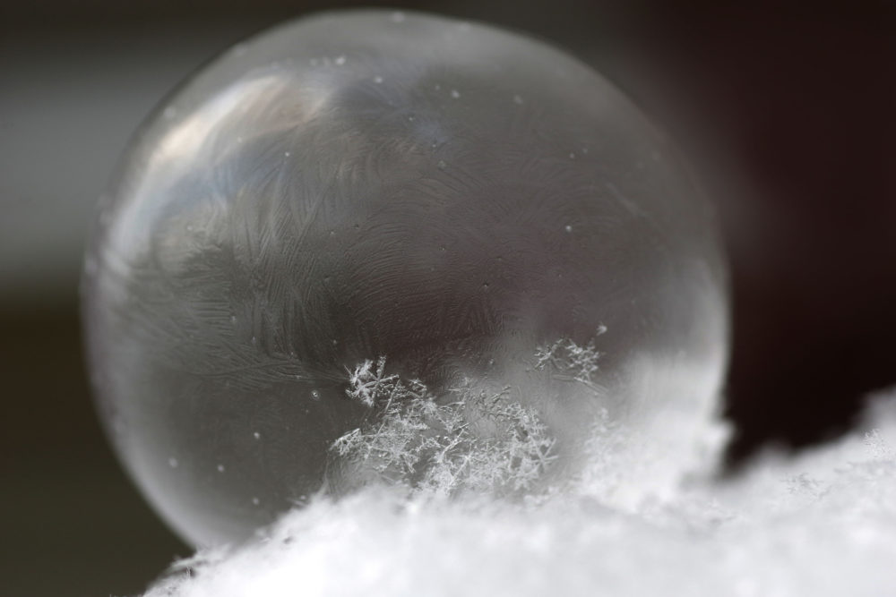 jäätunud seebmull, ice soap bubble