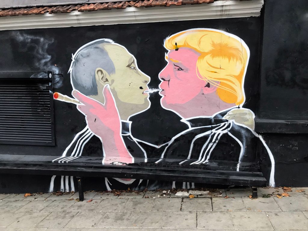 Putin and Trump Mural
